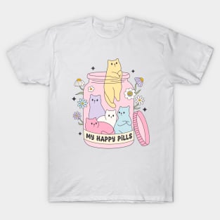 My Happy Pills Cute Cat Lovers T-Shirt